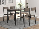 Lana 5-piece Rectangular Dining Table Set Dark Brown and Matte Black - My Sweet Home Furniture (Queens, NY)