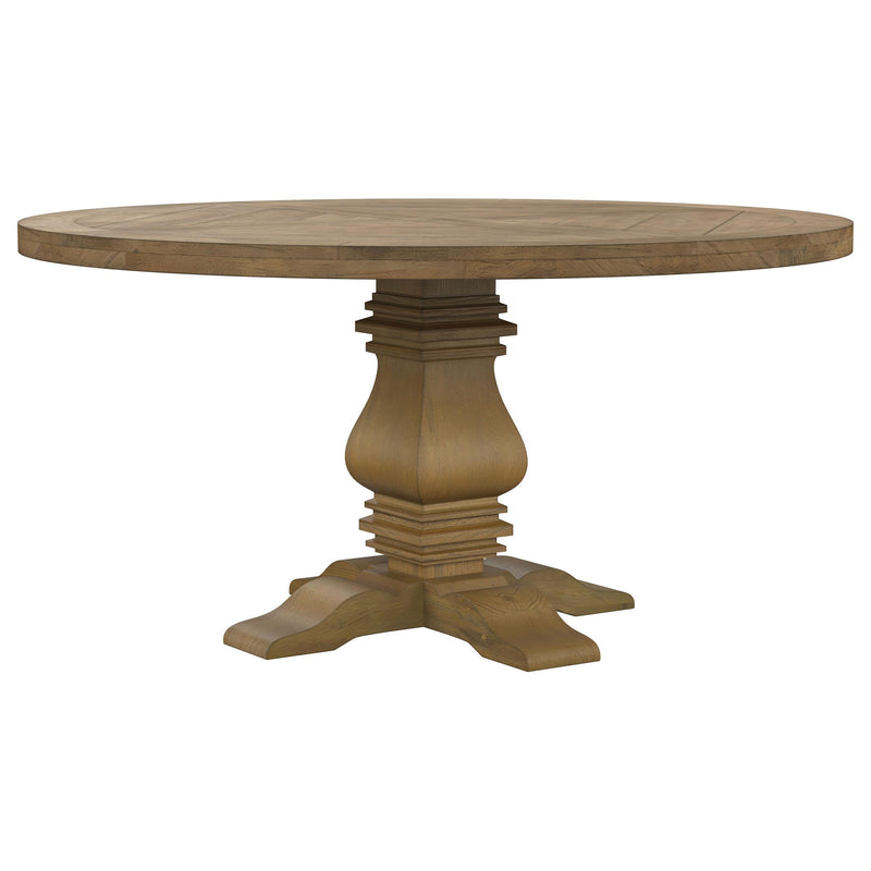 Florence 5-piece Round Dining Table Set Rustic Honey - My Sweet Home Furniture (Queens, NY)