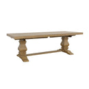 Florence Double Pedestal Dining Table Rustic Smoke - My Sweet Home Furniture (Queens, NY)