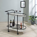 Desiree 2-tier Bar Cart with Casters Black - My Sweet Home Furniture (Queens, NY)
