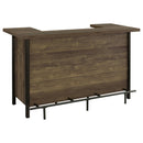 Bellemore Rectangular Storage Bar Unit Rustic Oak - My Sweet Home Furniture (Queens, NY)