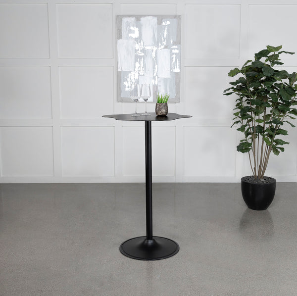 Keanu Pedestal Cloud-Shaped Top Bar Table Black - My Sweet Home Furniture (Queens, NY)