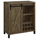 Arlington Bar Cabinet with Sliding Door Rustic Oak - My Sweet Home Furniture (Queens, NY)
