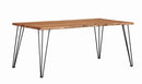 Sherman Rectangular Dining Table Natural Acacia and Matte Black - My Sweet Home Furniture (Queens, NY)