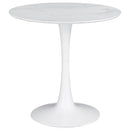 Arkell 30-inch Round Pedestal Dining Table White - My Sweet Home Furniture (Queens, NY)