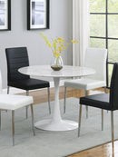 Arkell 40-inch Round Pedestal Dining Table White - My Sweet Home Furniture (Queens, NY)