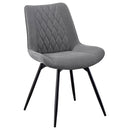 Diggs Upholstered Tufted Swivel Dining Chairs Grey and Gunmetal (Set of 2) - My Sweet Home Furniture (Queens, NY)