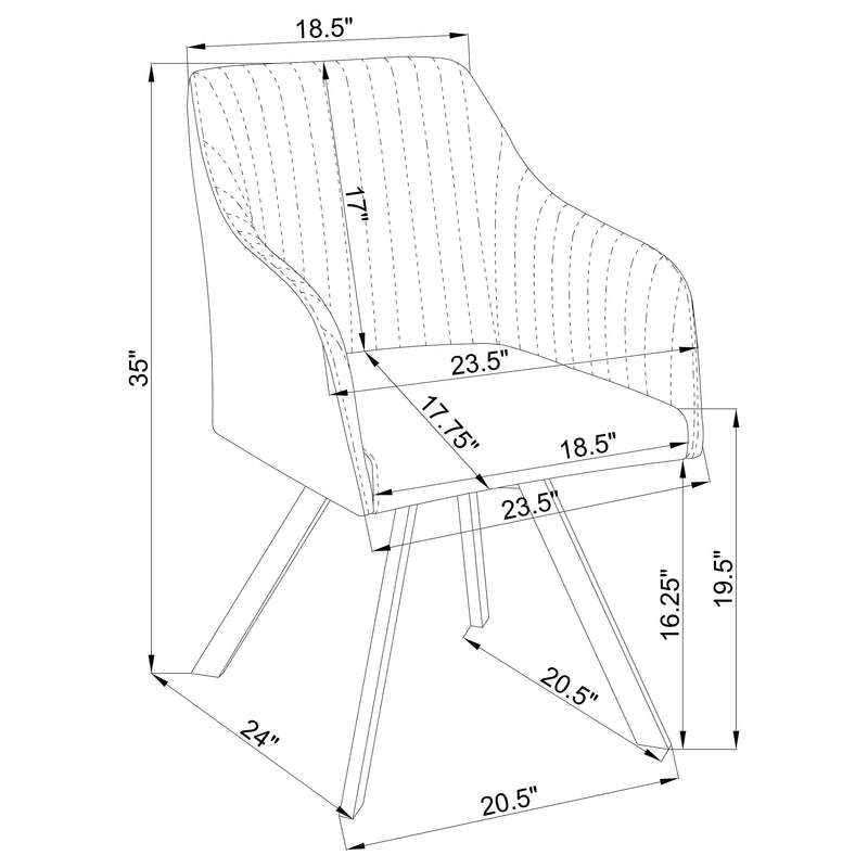 Arika Arm Chairs - My Sweet Home Furniture (Queens, NY)