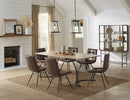 Altus Swirl Base Dining Table Natural Oak and Gunmetal - My Sweet Home Furniture (Queens, NY)