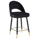 Lindsey Arched Back Upholstered Counter Height Stools Black (Set of 2) - My Sweet Home Furniture (Queens, NY)