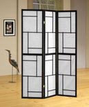 Damis 3-panel Folding Floor Screen Black and White - My Sweet Home Furniture (Queens, NY)