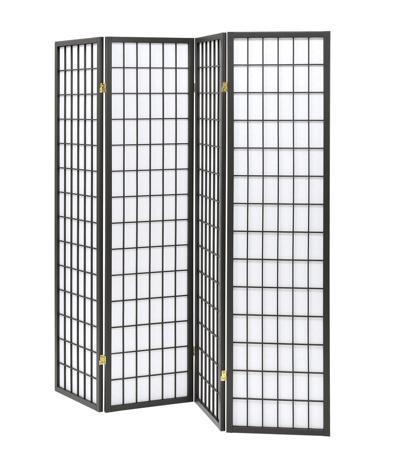 Roberto 4-panel Folding Screen Dark Grey and White - My Sweet Home Furniture (Queens, NY)