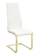 Montclair Side Chairs White and Rustic Brass (Set of 4) - My Sweet Home Furniture (Queens, NY)