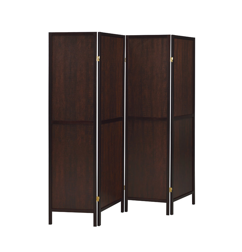 Deepika 4-panel Folding Screen Tobacco and Cappuccino - My Sweet Home Furniture (Queens, NY)
