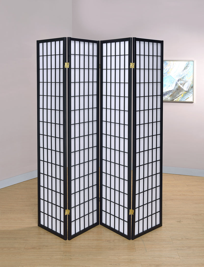 Roberto 4-panel Folding Screen Black and White - My Sweet Home Furniture (Queens, NY)
