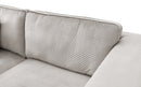William Modern Style Gray Loveseat with Metal legs