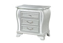Aria Silver Nightstand with LED