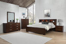 Jessica Bedroom Set with Bookcase Headboard Cappuccino - My Sweet Home Furniture (Queens, NY)
