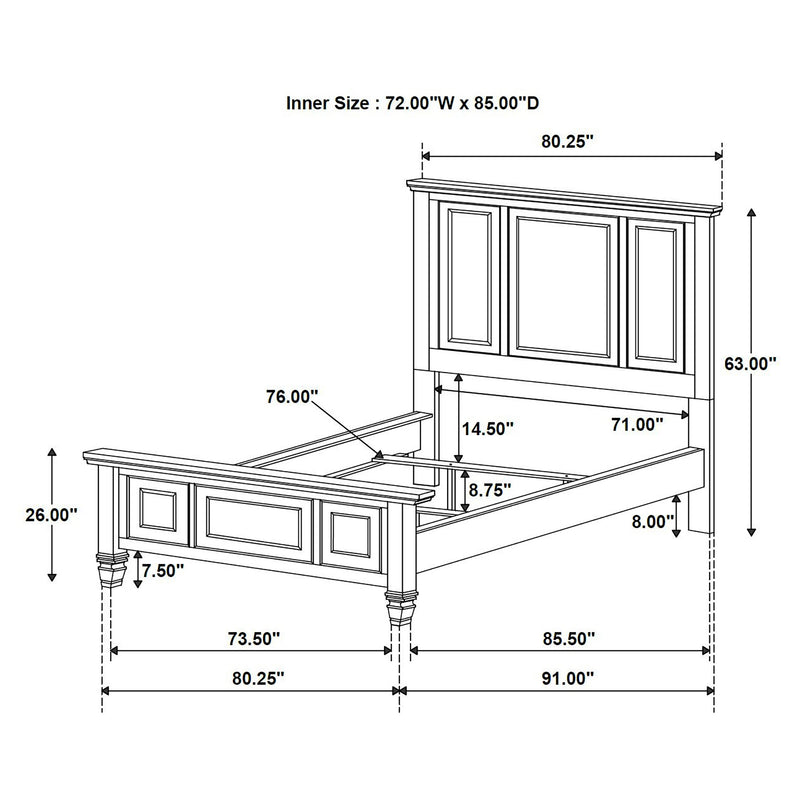 Sandy Beach California King & E.King Bed - My Sweet Home Furniture (Queens, NY)