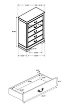 Louis Philippe 4 & 5 Piece Panel Bedroom Set with High Headboard E.king & Full - My Sweet Home Furniture (Queens, NY)