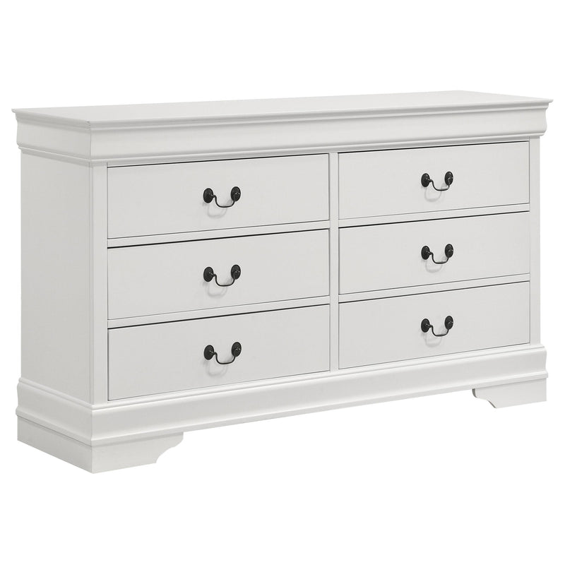 Louis Philippe 6-drawer Dresser White - My Sweet Home Furniture (Queens, NY)