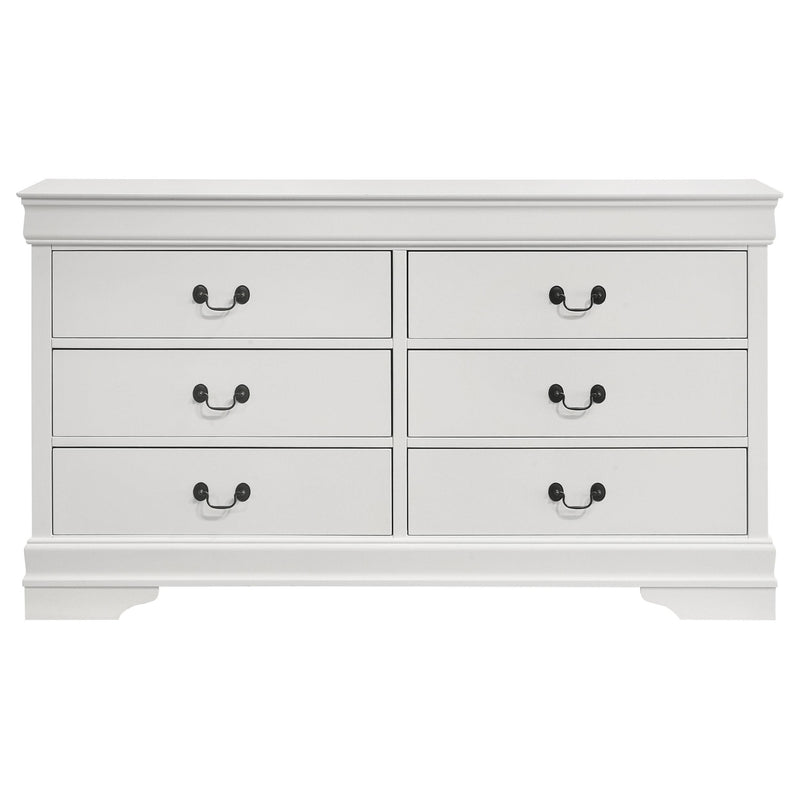 Louis Philippe 6-drawer Dresser White - My Sweet Home Furniture (Queens, NY)
