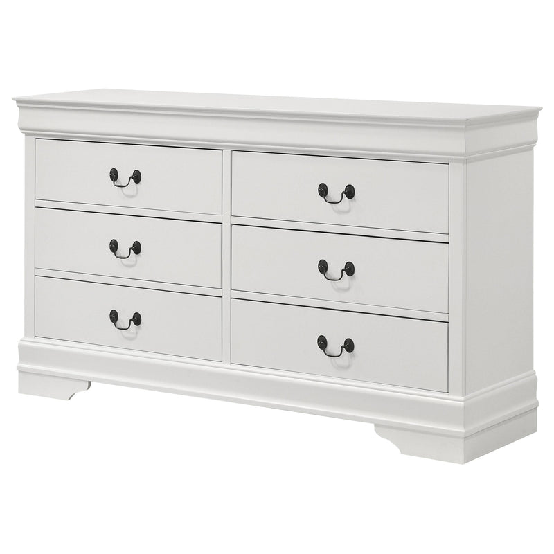 Louis Philippe 6-drawer Dresser White - My Sweet Home Furniture (Queens, NY)
