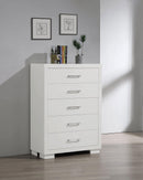 Jessica 5-drawer Chest White - My Sweet Home Furniture (Queens, NY)