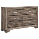 Kauffman 6-drawer Dresser Washed Taupe - My Sweet Home Furniture (Queens, NY)