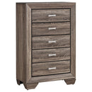 Kauffman 5-drawer Chest Washed Taupe - My Sweet Home Furniture (Queens, NY)
