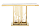 Pandora Modern Style Marble Console Table with Metal Base