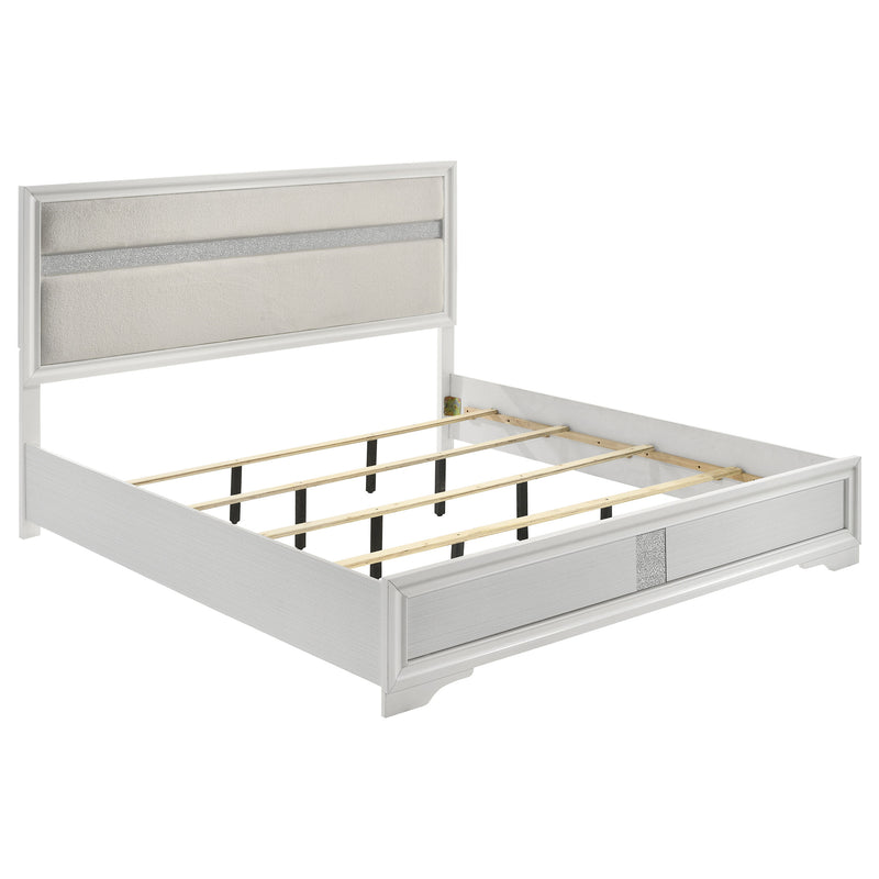 Miranda California King, E.King, Queen, Full, & Twin Bed Black & White - My Sweet Home Furniture (Queens, NY)