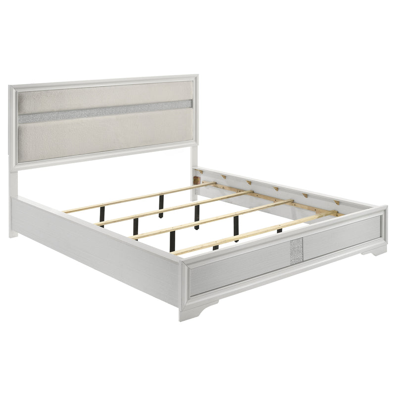 Miranda California King, E.King, Queen, Full, & Twin Bed Black & White - My Sweet Home Furniture (Queens, NY)