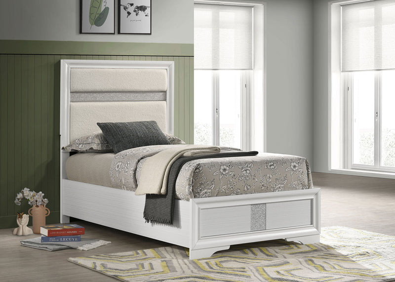 Miranda California King, E.King, Queen, Full, & Twin Bed Black & White - My Sweet Home Furniture (Queens, NY)