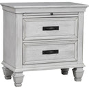 Franco 2-drawer Nightstand Antique White - My Sweet Home Furniture (Queens, NY)