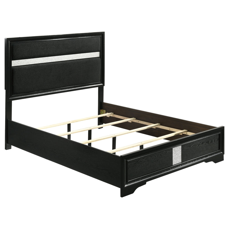 Miranda California King, E.King, Queen, Full, & Twin Bed Black & White - My Sweet Home Furniture (Queens, NY)