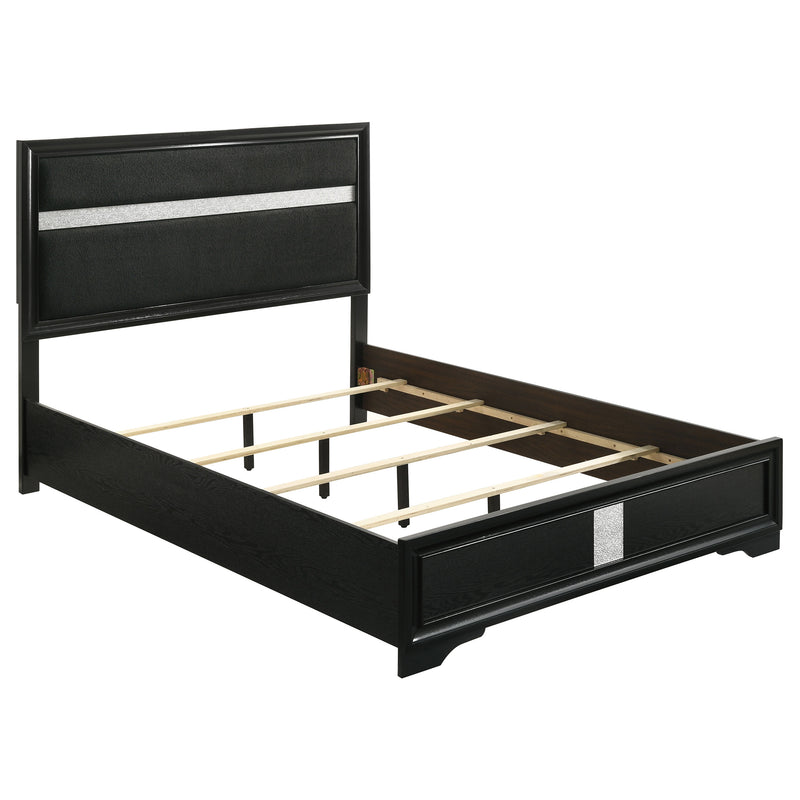 Miranda California King, E.King, Queen, Full, & Twin Bed Black & White - My Sweet Home Furniture (Queens, NY)