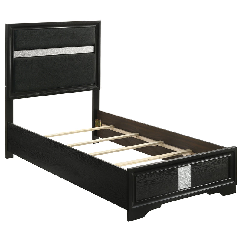 Miranda California King, E.King, Queen, Full, & Twin Bed Black & White - My Sweet Home Furniture (Queens, NY)