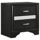 Miranda 2-drawer Nightstand Tray Black - My Sweet Home Furniture (Queens, NY)