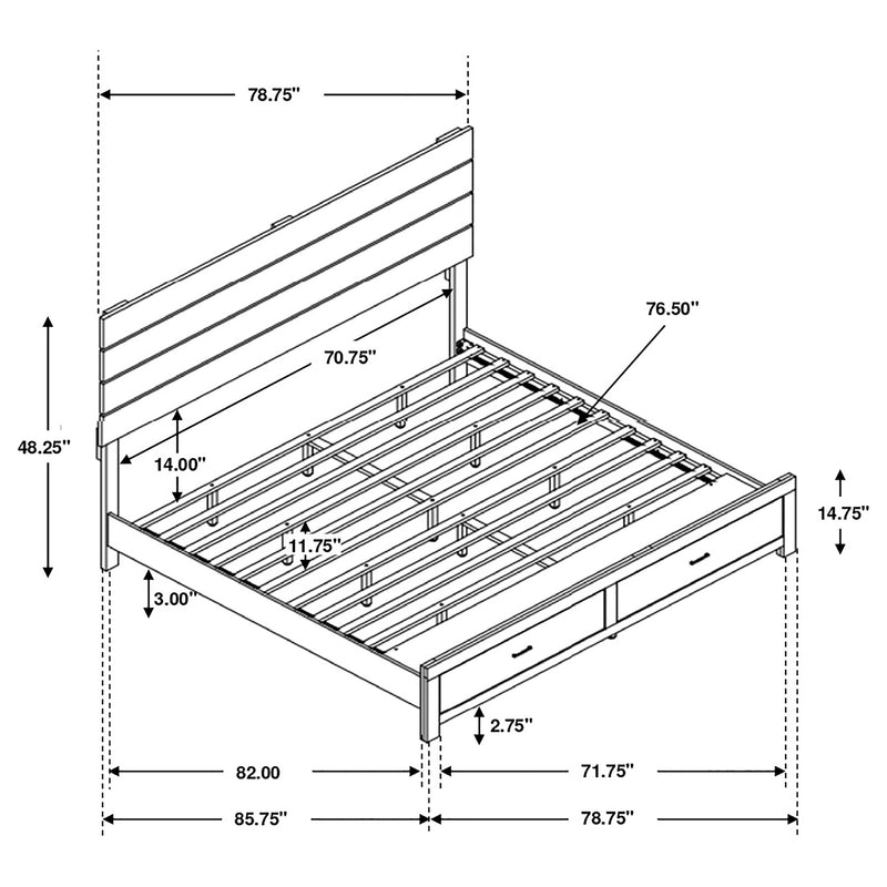 Brantford Wood Storage Panel Bed - My Sweet Home Furniture (Queens, NY)