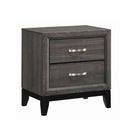 Watson 2-drawer Nightstand Grey Oak and Black - My Sweet Home Furniture (Queens, NY)