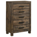 Woodmont 5-drawer Chest Rustic Golden Brown - My Sweet Home Furniture (Queens, NY)