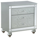 Gunnison 2-drawer Nightstand Silver Metallic - My Sweet Home Furniture (Queens, NY)
