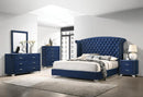 Melody 5-piece Queen Tufted Upholstered Bedroom Set Pacific Blue - My Sweet Home Furniture (Queens, NY)