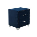 Melody 2-drawer Upholstered Nightstand Pacific Blue - My Sweet Home Furniture (Queens, NY)