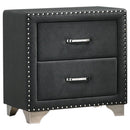 Melody 2-drawer Upholstered Nightstand Grey - My Sweet Home Furniture (Queens, NY)