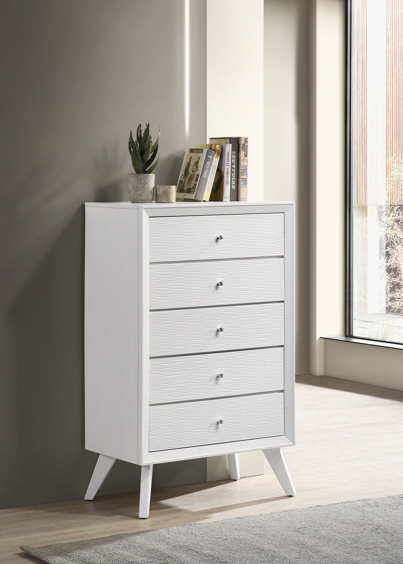 Janelle 5-drawer Chest White image