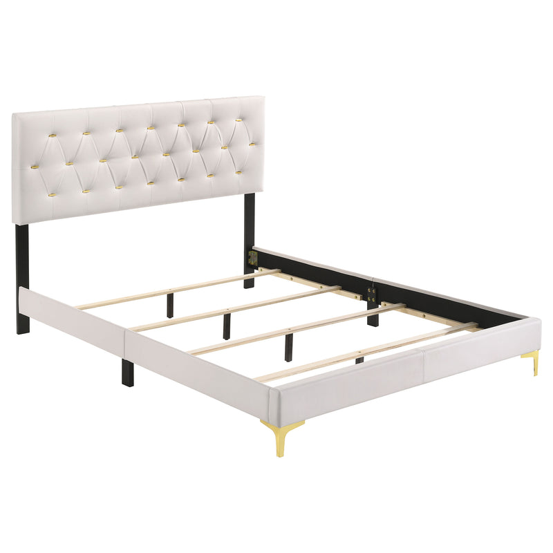 Kendall Panel Bed E.King, & Queen Black & White - My Sweet Home Furniture (Queens, NY)
