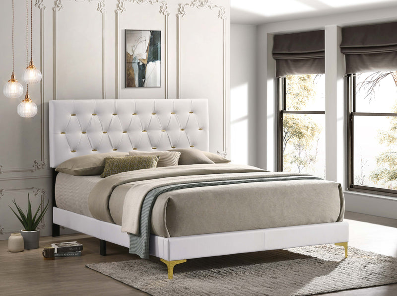 Kendall Panel Bed E.King, & Queen Black & White - My Sweet Home Furniture (Queens, NY)