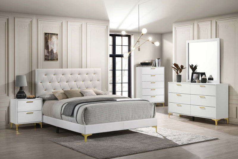 Kendall Panel Bed E.King, & Queen Black & White - My Sweet Home Furniture (Queens, NY)